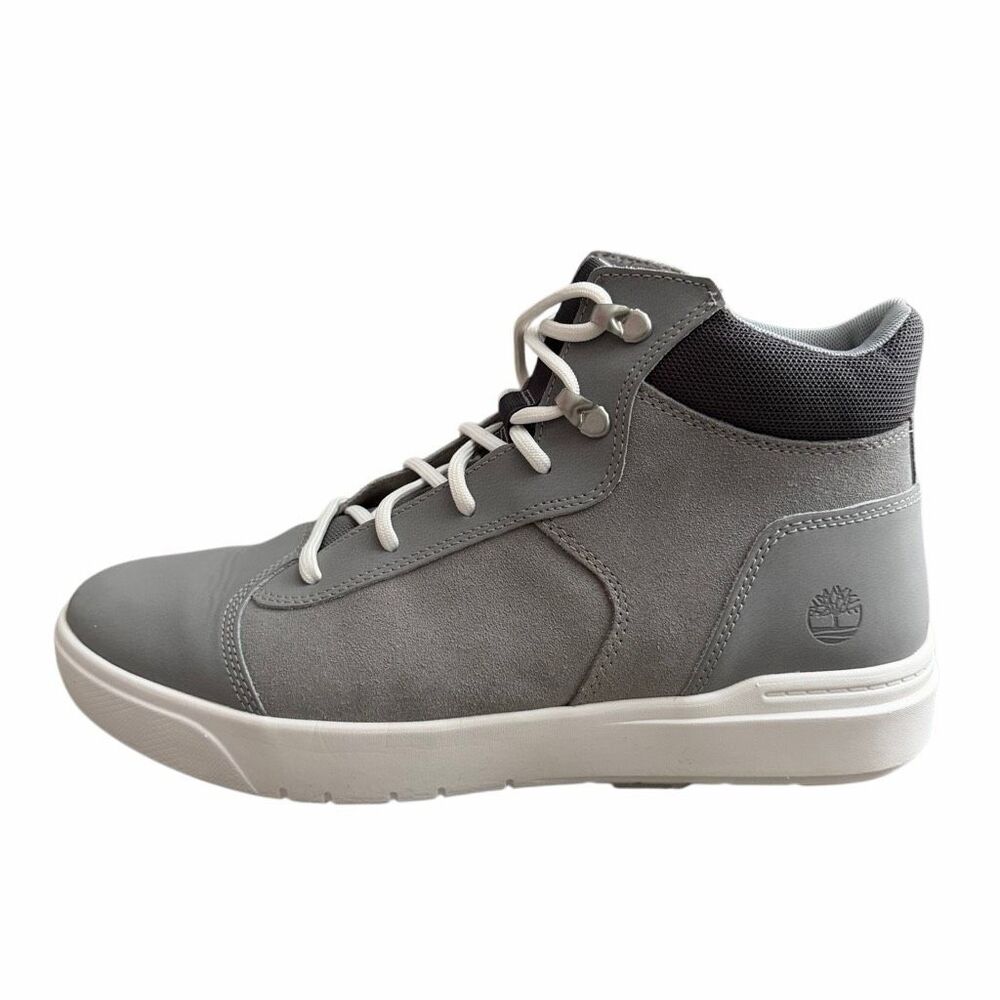 Timberland A5X7N EUC Men’s US 11 Gray Mid Top Sneakers Boots ReBOTL Ortholite